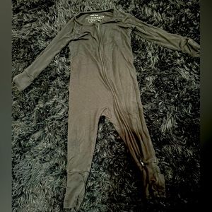 Little sleepies 3-6 month solid black footie zippie